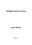 MobiShow Client for iPhone User`s Manual