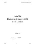 eMedNY Electronic Gateway/BBS User Manual