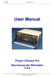to the PHYSIO CLINIQUE PRO user manual.