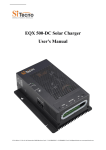 EQX 500-DC Solar Charger User`s Manual