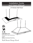 218 Series Island Mount Installation Guide and Users