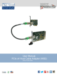 User Manual, PCIe x4 Host Cable Adapter (HIB2)