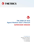 TM-2000 IP ACD Agent Module v3.0 Supervisor Version