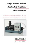 Model 613 Large Animal Volume Controlled Ventilator User`s Manual
