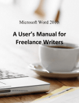 A User`s Manual for Freelance Writers - Isabella Broderick