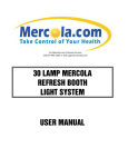 30 lamp mercola refresh booth light system user manual