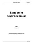 sandpoint user manual 1.01