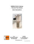 Kobold KAL-D Compact Thermal Flow Switch Manual PDF