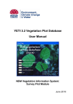 YETI 3.2 Vegetation Plot Database User Manual