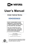 User`s Manual - Verona Appliances