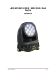LED MOVING HEAD 144W WASH 4in1 RGBW - Flash