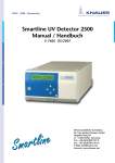 Smartline UV Detector 2500 Manual / Handbuch