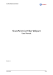 SharePoint List Filter Webpart User Manual