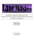 to the LaneMaster User`s Manual ( format)
