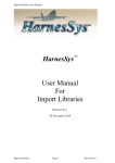 HarnesSys User Manual For Import Libraries
