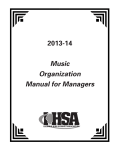 2013-14 Music Organization Manager Information