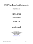 STS1-E300 User`s Manual