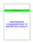 chapter 7 maintenance considerations to ensure data quality