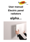 User manual Electric panel radiators