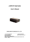 JZ878 RF Data Radio User`s Manual