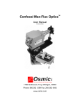Osmic Confocal Optic User`s Manual