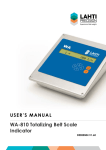 WA-810 Totalizing Belt Scale Indicator User`s Guide