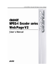 GANZ MPEG-4 Encoder Web Page V2 User`s Manual