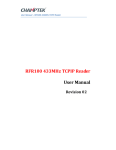 RFR100 433MHz TCPIP Reader User Manual