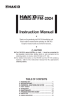 Instruction Manual FM-2024
