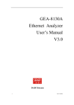 GEA-8130A Ethernet Analyzer User`s Manual V3.0