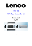 MMS-201 MP3 Player Speaker Box Set User manual English