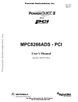 MPC8266ADSPCIUM: MPC8266 ADS PCI User`s Manual