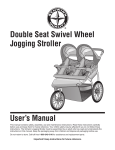 Double Seat Swivel Wheel Jogging Stroller User`s Manual
