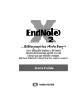 EndNote X2 for Macintosh User`s Manual
