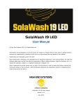 SolaWash 19 User Manual