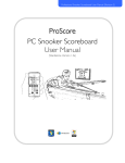 ProScore PC Snooker Scoreboard User Manual