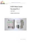K-BUS Shutter Actuator User manual