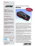 HPC 600 Handheld Pressure Calibrator