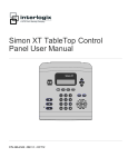 Simon XT TableTop Control Panel User Manual