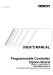 OMRON USER`S MANUAL Programmable Controller Option Board