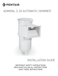 Admiral S20 Skimmer Owner`s Manual