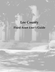 Lee County Fixed Asset User Manual