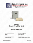 USER MANUAL - Dyne Systems