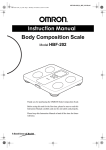 Instruction Manual Body Composition Scale