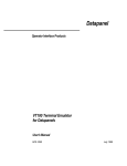VT100 Terminal Emulator for Datapanels User`s Manual, GFK-1698