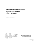 DM5856/DM6856 Isolated Digital I/O-module User`s Manual