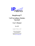 VoIP Surveillence User`s Manual