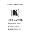 Kramer Electronics, Ltd. USER MANUAL Room Controller Models