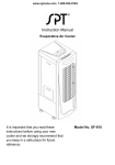 Sunpentown SF-610 Portable Evaporative Air Cooler User Manual