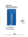 User`s Manual Model 2040 Ultrasonic Wind Sensor